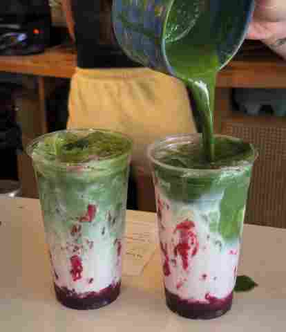 frutos rojos matcha