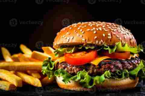 hamburguesa de res con papas